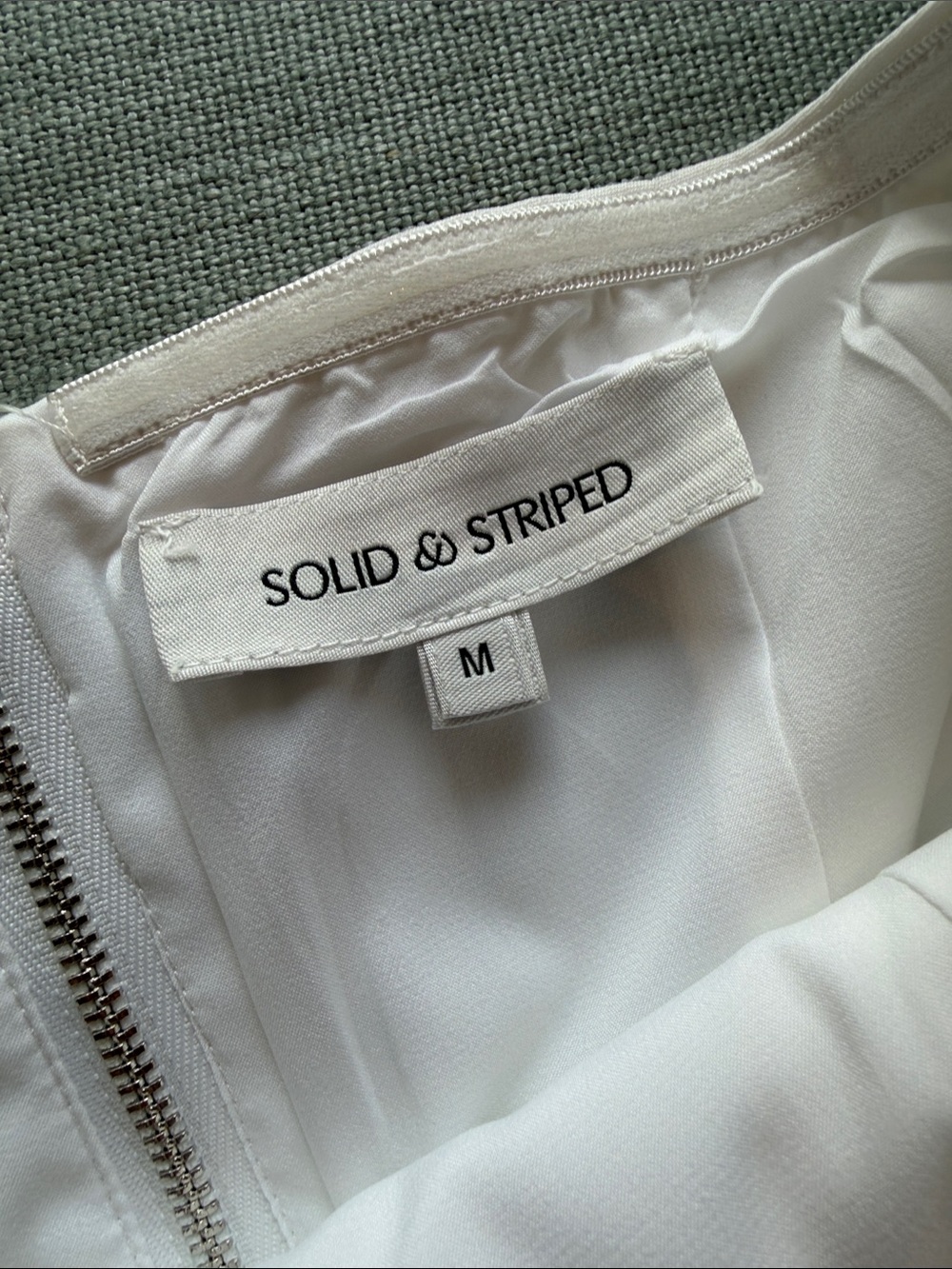 SOLID & STRIPED Cream Mini Skirt - Picture 2 of 4